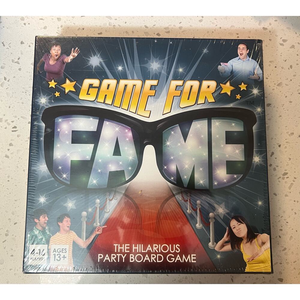 Game For Fame The Hilarious Party Board Game Ages 13+ 4-16 Players NEW Sealed